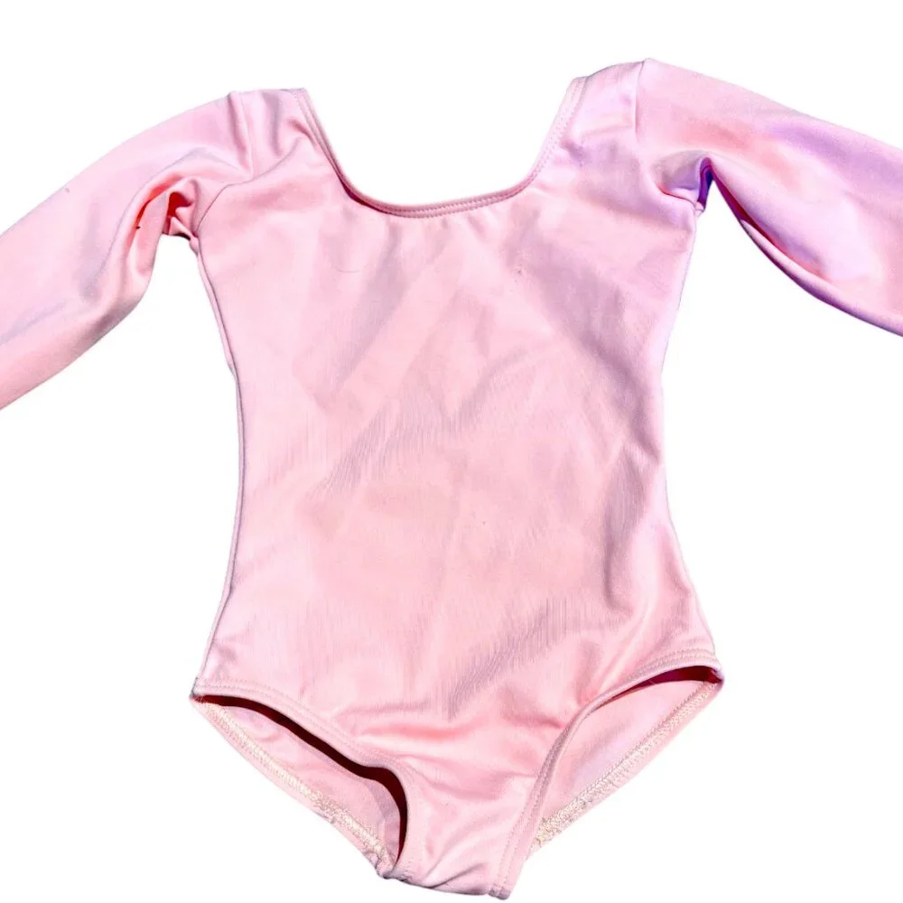 Capezio gir's pink long sleeve dance ballet leotard sz Toddler‎ 2-4